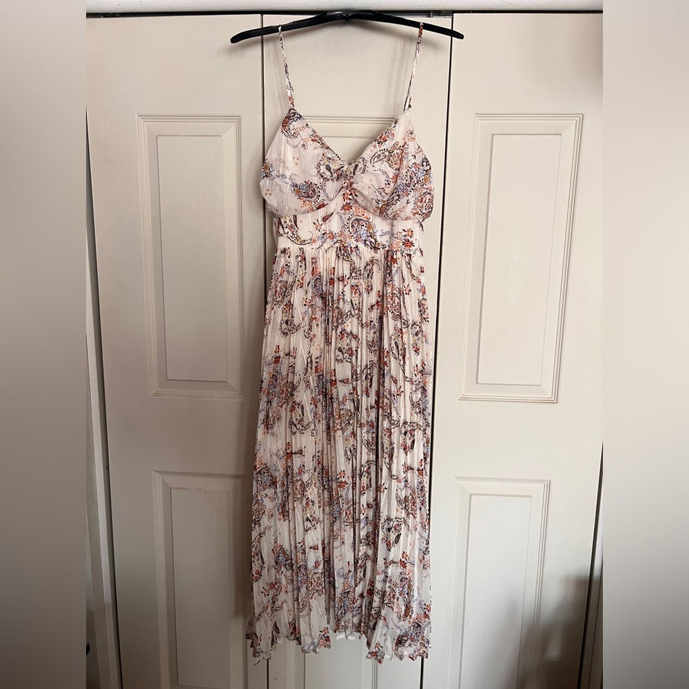 Francesca’s Blue Rain Paisley Midi Dress NWT XL